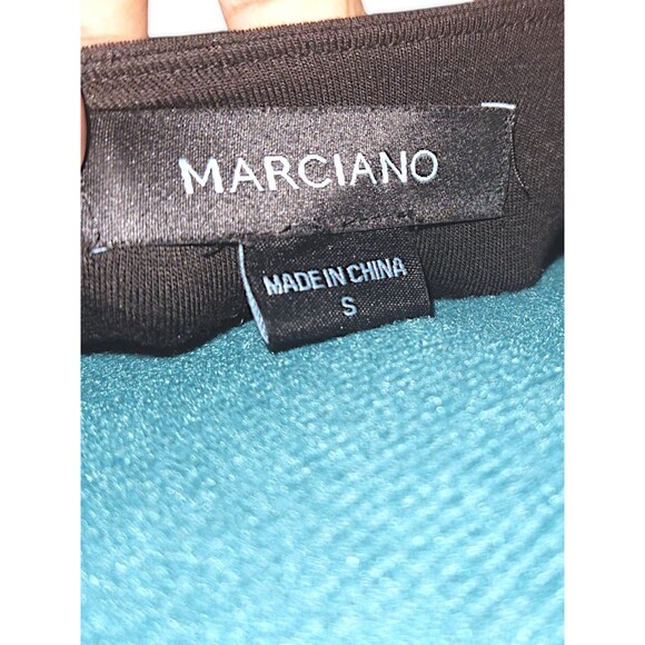 Guess MARCIANO Dress Sleeveless Midi Stretch Bodycon Side Shirred Banded Size S - Picture 2 of 6